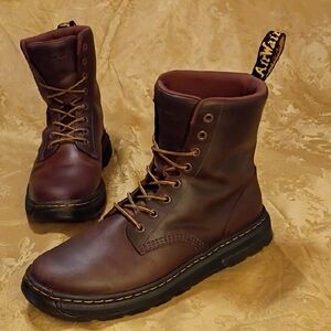Dr Martens CREWSON Brown Leather Boots Men's 11.0 Women's 12.0